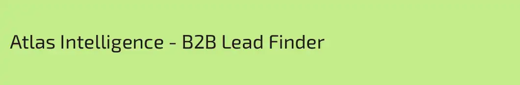 Atlas Intelligence - B2B Lead Finder